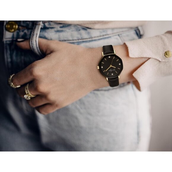 Women\'s Leather Band Watch Octagon Crystal Dial Quartz Elegant Dress main image 4